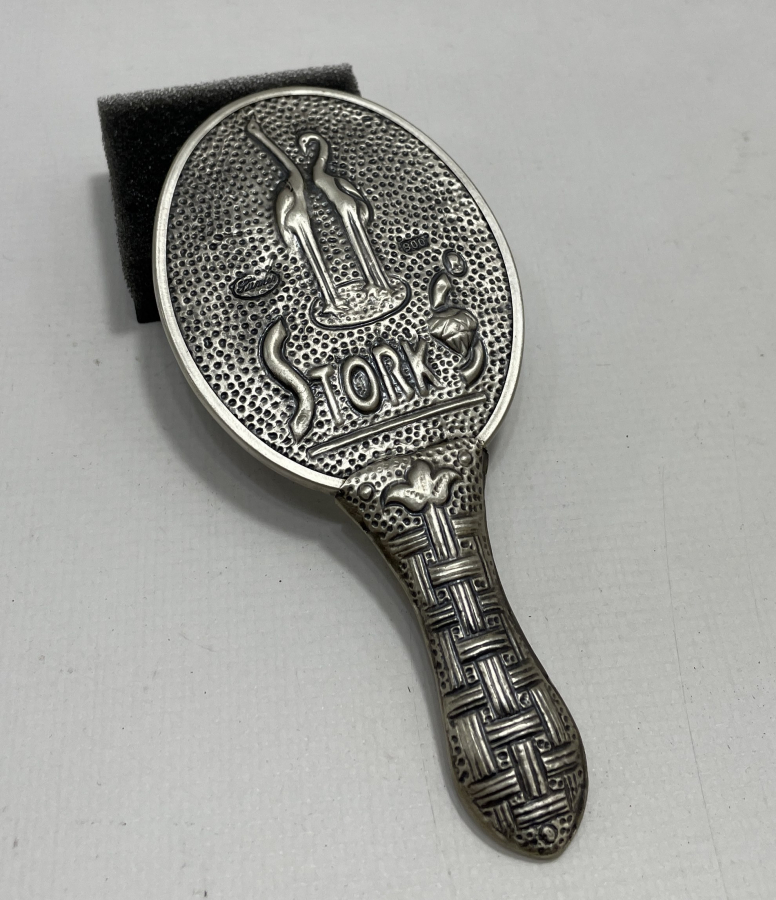 ANTİKA GÜMÜŞ EL AYNASI