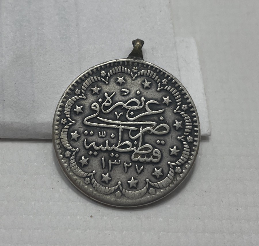 MEHMED REŞAD HAN DÖNEMİ GÜMÜŞ 5 KURUŞTAN MAMUL KOLYE