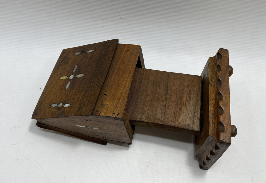 OSMANLI DÖNEMİ AHŞAP ÜZERİ SEDEF ÇAKMA İŞÇİLİKLİ SİGARALIK