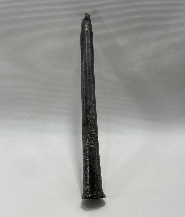 OSMANLI DÖNEMİ ÜZERİ ALTIN VE GÜMÜŞ ÇAKMA İŞÇİLİKLİ ÇOK NADİR DİBEK ELİ