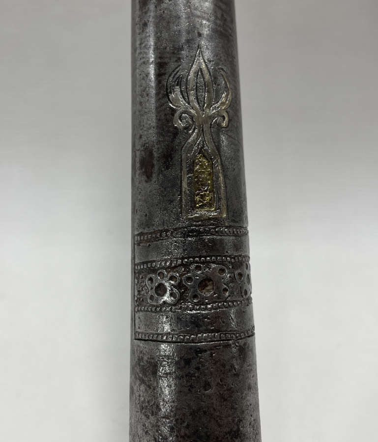 OSMANLI DÖNEMİ ÜZERİ ALTIN VE GÜMÜŞ ÇAKMA İŞÇİLİKLİ ÇOK NADİR DİBEK ELİ