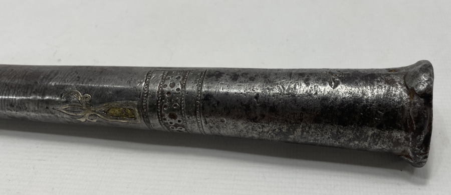 OSMANLI DÖNEMİ ÜZERİ ALTIN VE GÜMÜŞ ÇAKMA İŞÇİLİKLİ ÇOK NADİR DİBEK ELİ