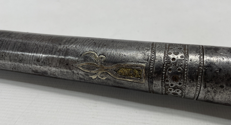 OSMANLI DÖNEMİ ÜZERİ ALTIN VE GÜMÜŞ ÇAKMA İŞÇİLİKLİ ÇOK NADİR DİBEK ELİ