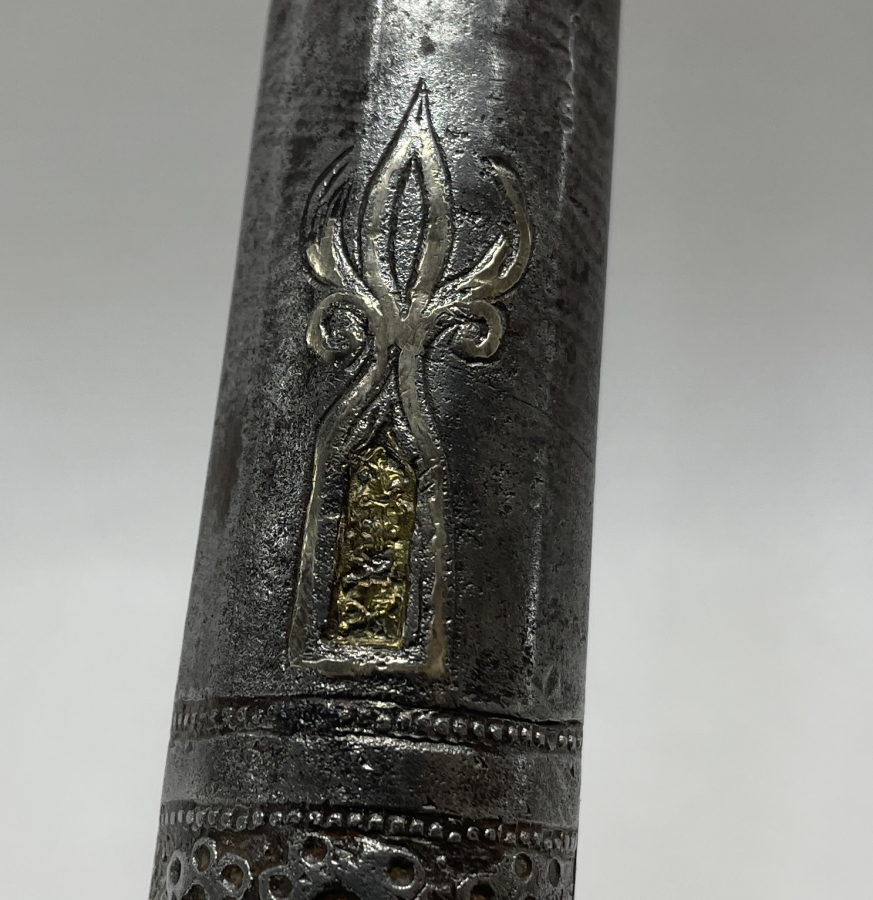 OSMANLI DÖNEMİ ÜZERİ ALTIN VE GÜMÜŞ ÇAKMA İŞÇİLİKLİ ÇOK NADİR DİBEK ELİ