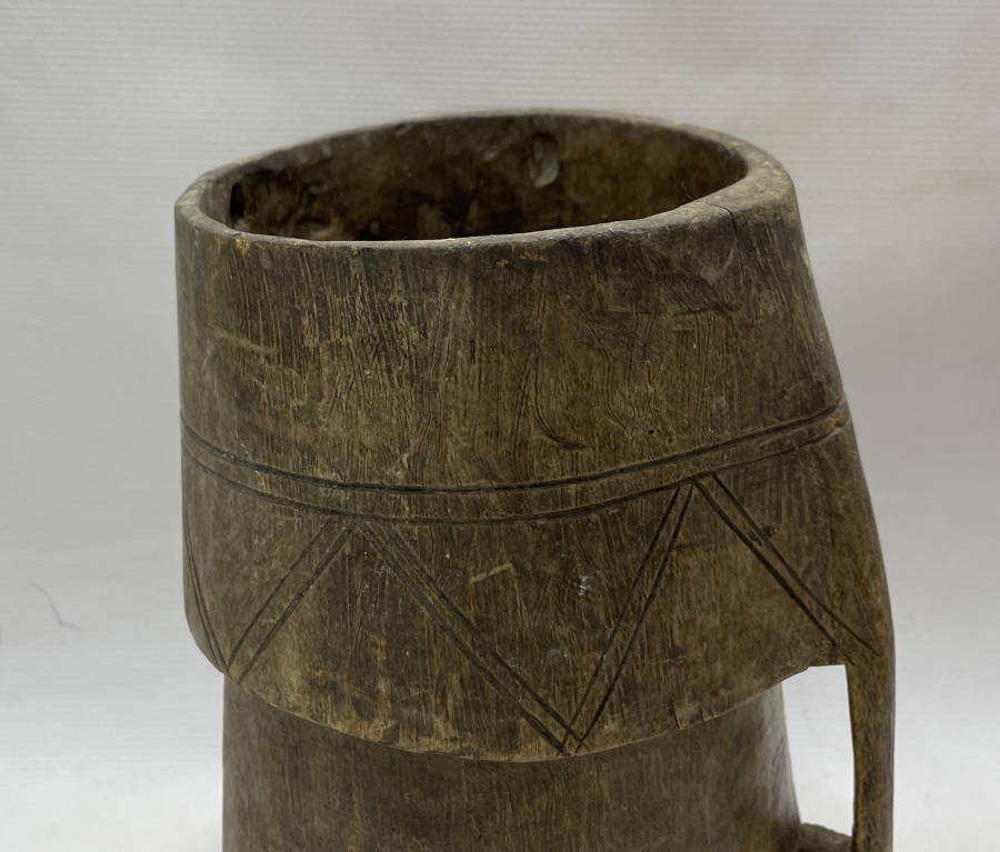 OSMANLI DÖNEMİ ÜZERİ İŞLEMELİ AHŞAP HAVAN