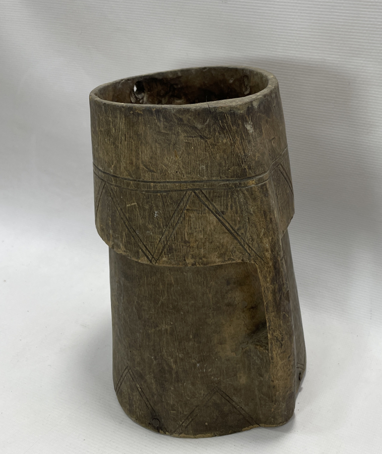 OSMANLI DÖNEMİ ÜZERİ İŞLEMELİ AHŞAP HAVAN