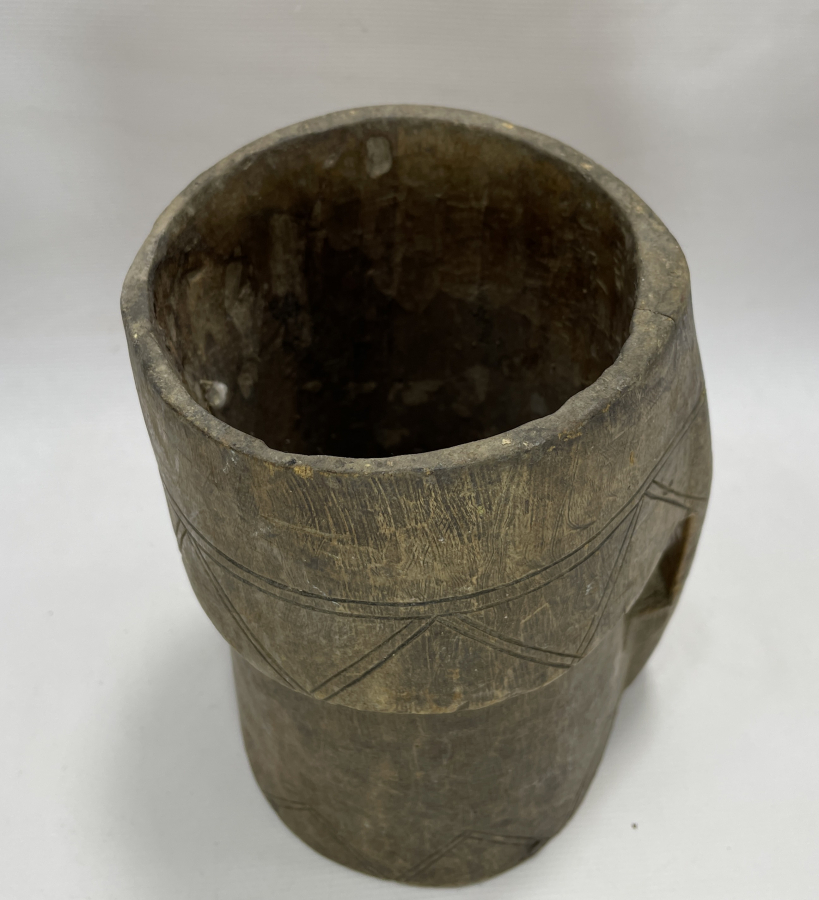 OSMANLI DÖNEMİ ÜZERİ İŞLEMELİ AHŞAP HAVAN