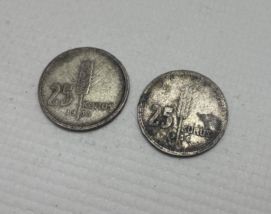 1935-36 GÜMÜŞ 25 KURUŞ LOTU
