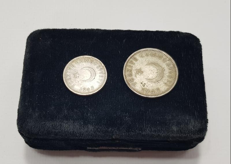 1947 TARİHLİ GÜMÜŞ 50 KURUŞ VE 1 LİRA