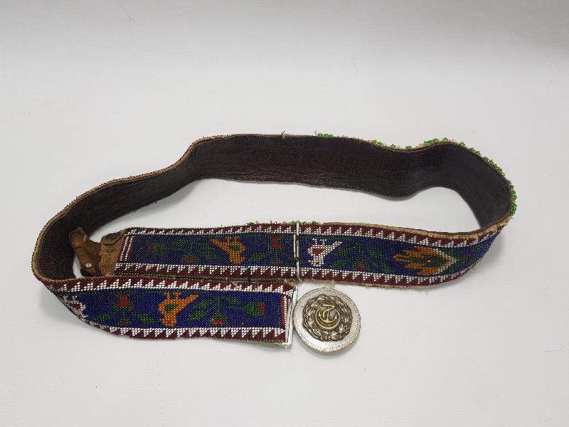 OSMANLI DÖNEMİ DENİZCİ SUBAY KEMER TOKALI BONCUK İŞLEME KEMER