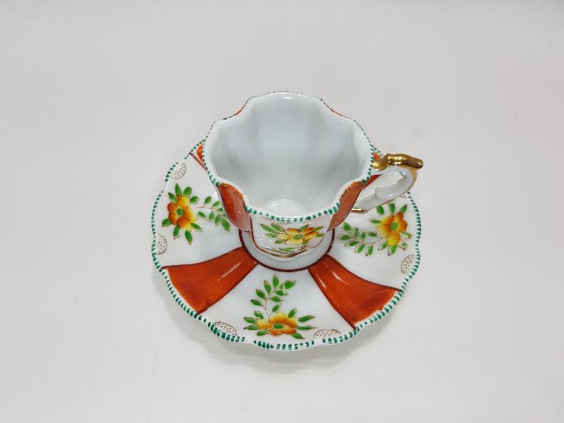 OSMANLI DÖNEMİ EL BOYAMA PORSELEN KAHVE FİNCANI 