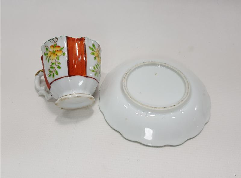 OSMANLI DÖNEMİ EL BOYAMA PORSELEN KAHVE FİNCANI 