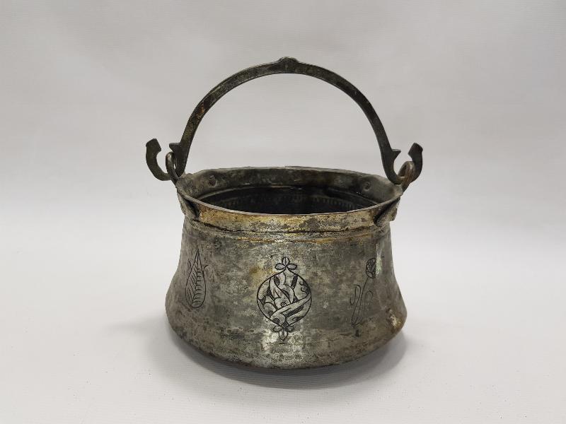 OSMANLI DÖNEMİ KALEM İŞÇİLİKLİ YOĞURT BAKRACI 