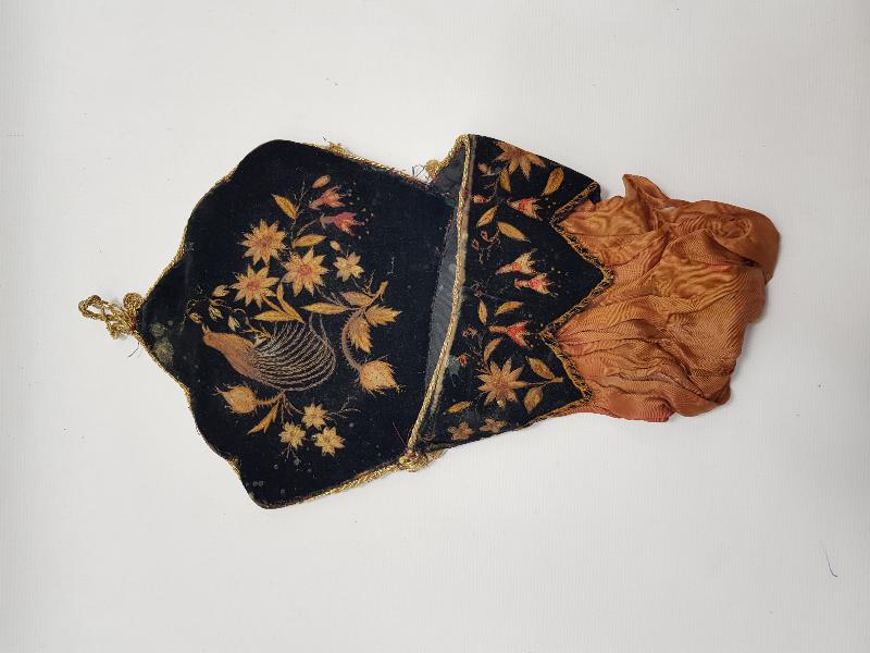 OSMANLI DÖNEMİ RUM İŞİ EL İŞLEME KADİFE KAŞIKLIK 