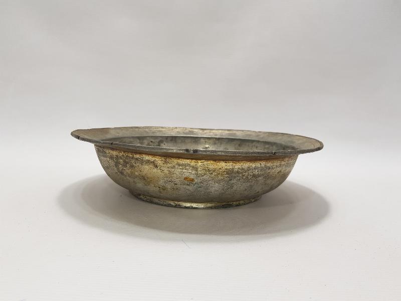 OSMANLI DÖNEMİ SAZ TUĞRALI BAKIR TABAK 