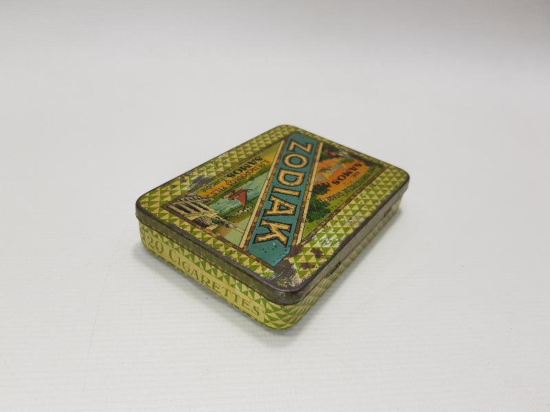 OSMANLI DÖNEMİ ZODIAK MARKA TENEKE SİGARA KUTUSU 