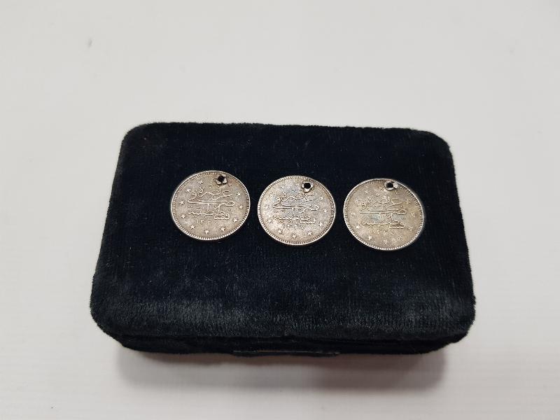 SULTAN MEHMET REŞAD DÖNEMİ 3 ADET GÜMÜŞ 2 KURUŞ MECİDİYE