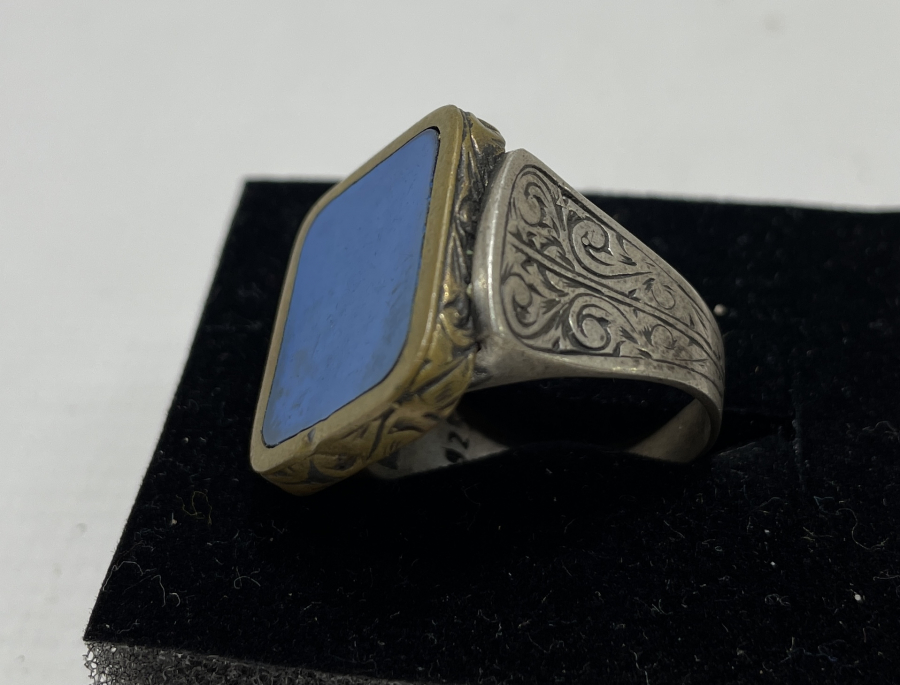 TURKUAZ TAŞLI ERKEK YÜZÜĞÜ