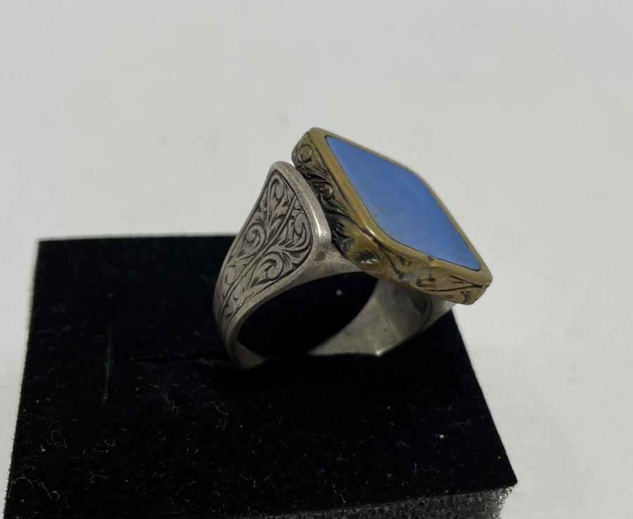 TURKUAZ TAŞLI ERKEK YÜZÜĞÜ