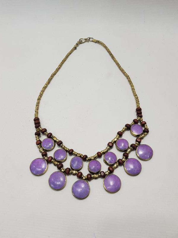 ESKİ TÜRKMEN İŞİ DOĞAL TAŞLI GERDANLIK 