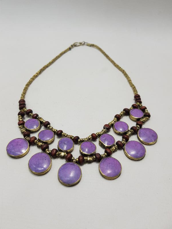 ESKİ TÜRKMEN İŞİ DOĞAL TAŞLI GERDANLIK 