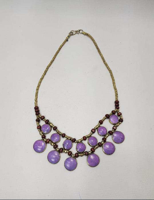 ESKİ TÜRKMEN İŞİ DOĞAL TAŞLI GERDANLIK 