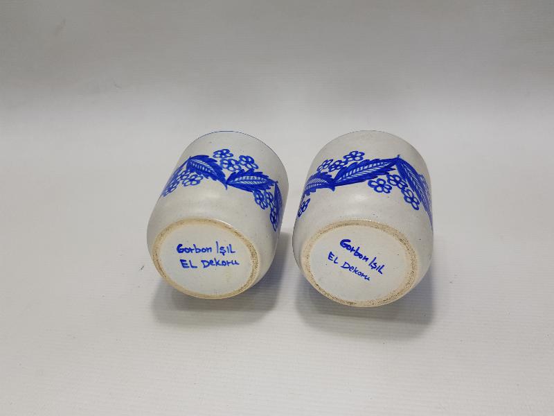 GORBON IŞIL İMZALI İKİ ADET BARDAK 