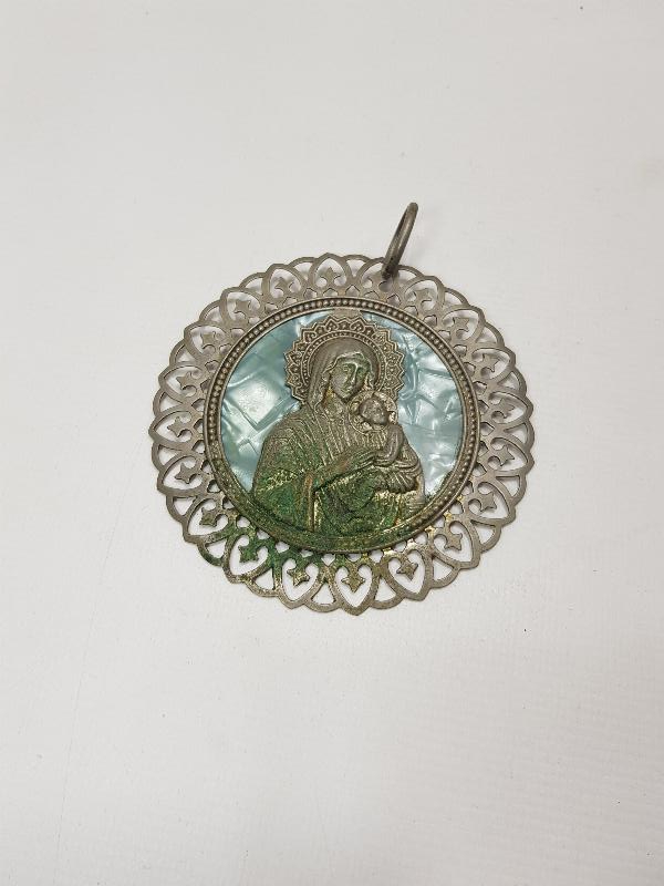 MERYEM ANA VE HAZRETİ İSA TEMALI BÜYÜK BOY KOLYE UCU 