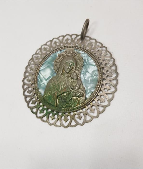 MERYEM ANA VE HAZRETİ İSA TEMALI BÜYÜK BOY KOLYE UCU 