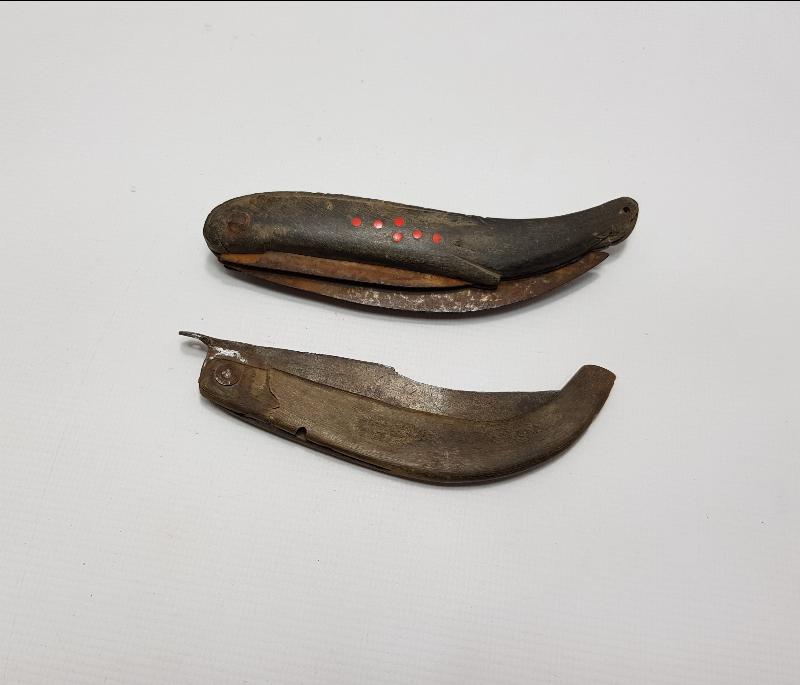 İKİ ADET ANTİKA BAĞ BIÇAĞI 