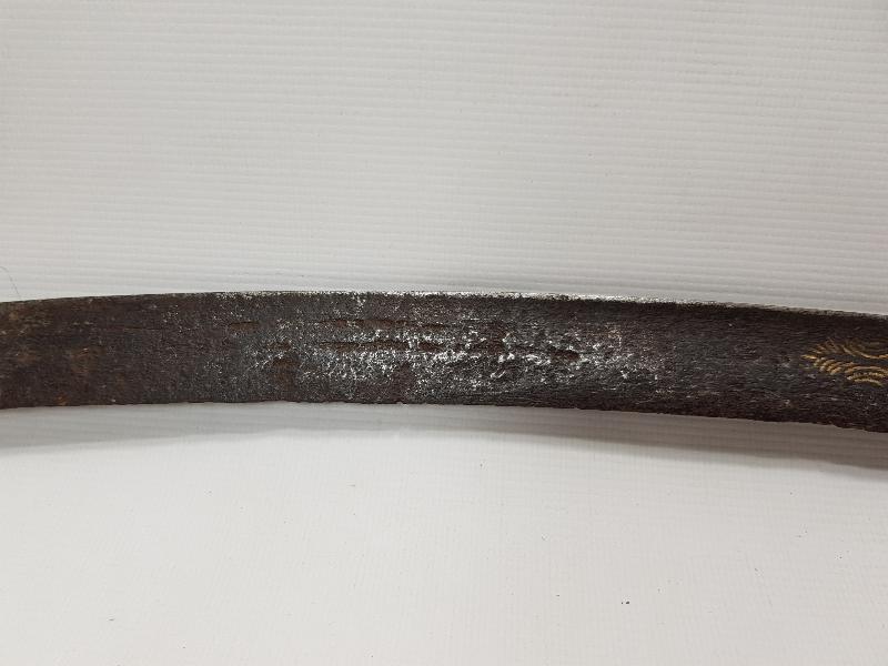 OSMANLI DÖNEMİ ALTIN ÇAKMA İŞÇİLİKLİ YATAĞAN KILIÇ 