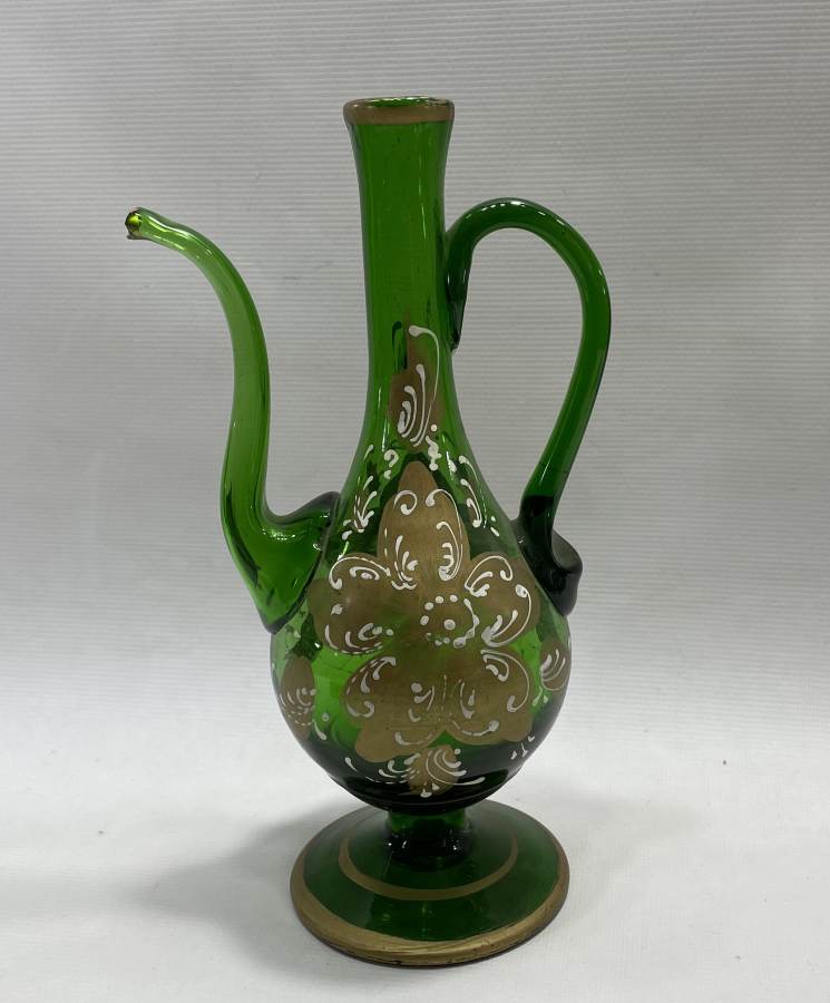 OSMANLI DÖNEMİ EL BOYAMA VE KOPARMA CAMDAN MAMUL NADİR ZEMZEMLİK