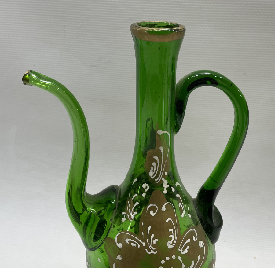 OSMANLI DÖNEMİ EL BOYAMA VE KOPARMA CAMDAN MAMUL NADİR ZEMZEMLİK