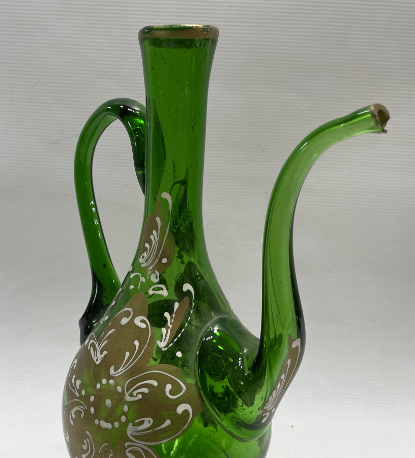 OSMANLI DÖNEMİ EL BOYAMA VE KOPARMA CAMDAN MAMUL NADİR ZEMZEMLİK