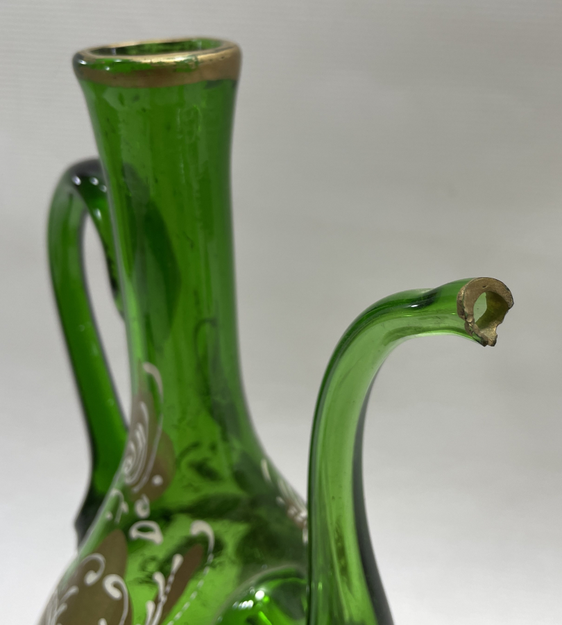 OSMANLI DÖNEMİ EL BOYAMA VE KOPARMA CAMDAN MAMUL NADİR ZEMZEMLİK