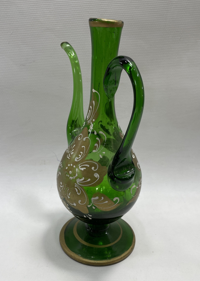 OSMANLI DÖNEMİ EL BOYAMA VE KOPARMA CAMDAN MAMUL NADİR ZEMZEMLİK