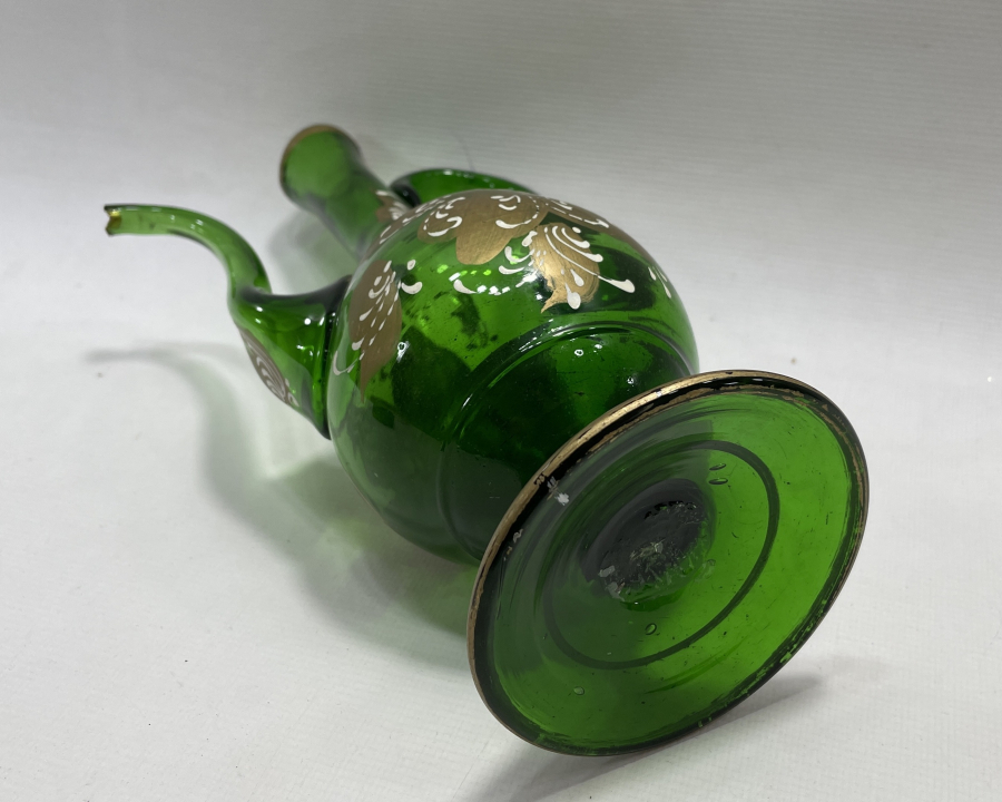 OSMANLI DÖNEMİ EL BOYAMA VE KOPARMA CAMDAN MAMUL NADİR ZEMZEMLİK