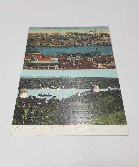 OSMANLI DÖNEMİ İKİ ADET İSTANBUL KARTPOSTALI 