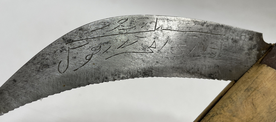 ÜZERİ OSMANLICA YAZILI BURSA İŞİ BAĞ BIÇAĞI