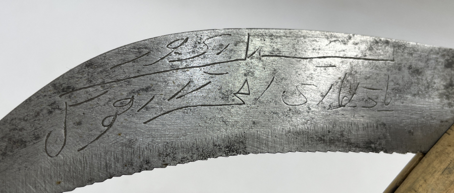 ÜZERİ OSMANLICA YAZILI BURSA İŞİ BAĞ BIÇAĞI