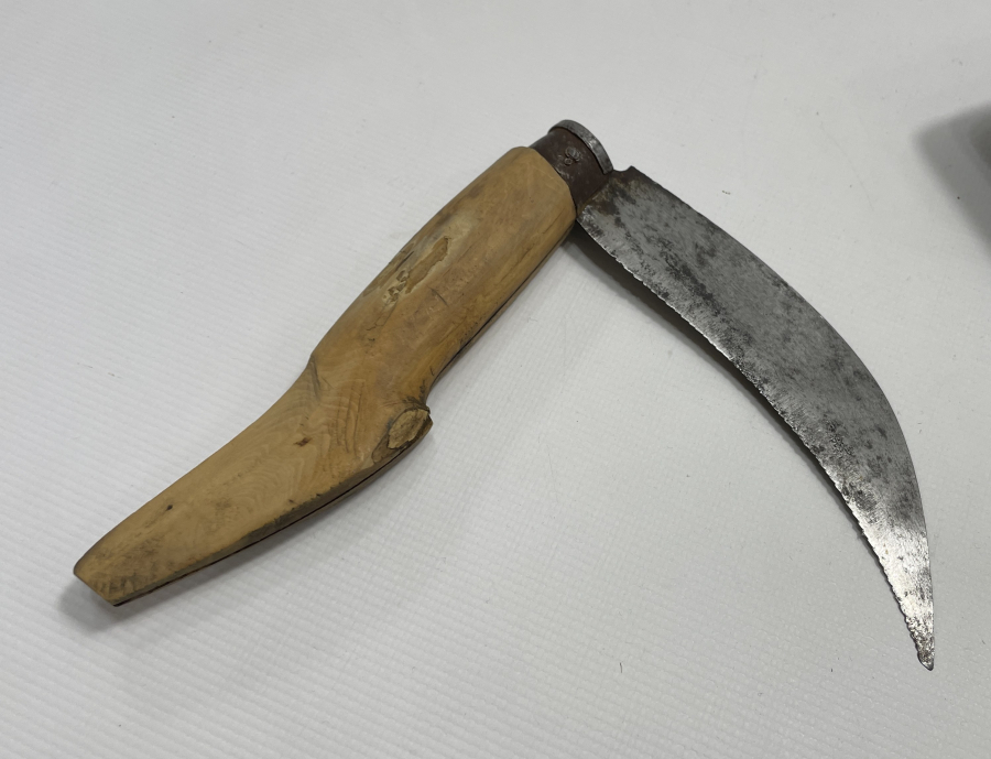 ÜZERİ OSMANLICA YAZILI BURSA İŞİ BAĞ BIÇAĞI