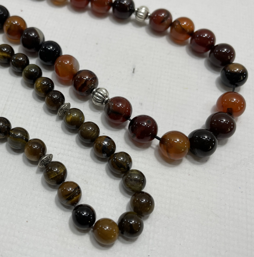 KAPLAN GÖZÜ VE AKİK TAŞLI 2 ADET TESBİH