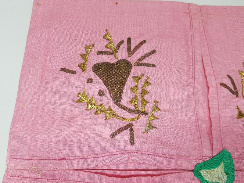 OSMANLI DÖNEMİ ALTIN SIRMA İŞÇİLİKLİ ÇEVRE / ÖRTÜ 