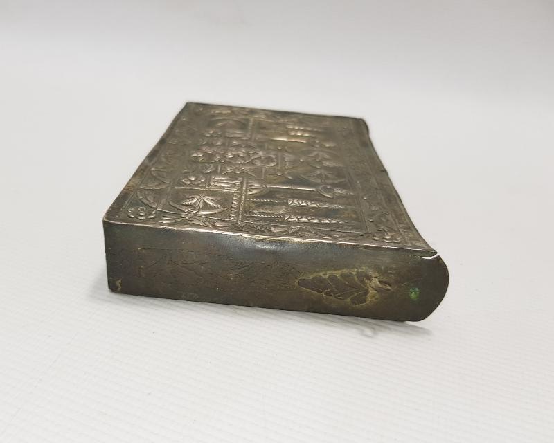 OSMANLI DÖNEMİ ÜZERİ AY YILDIZLI VE CAMİLİ GÜMÜŞ ENAM KABI