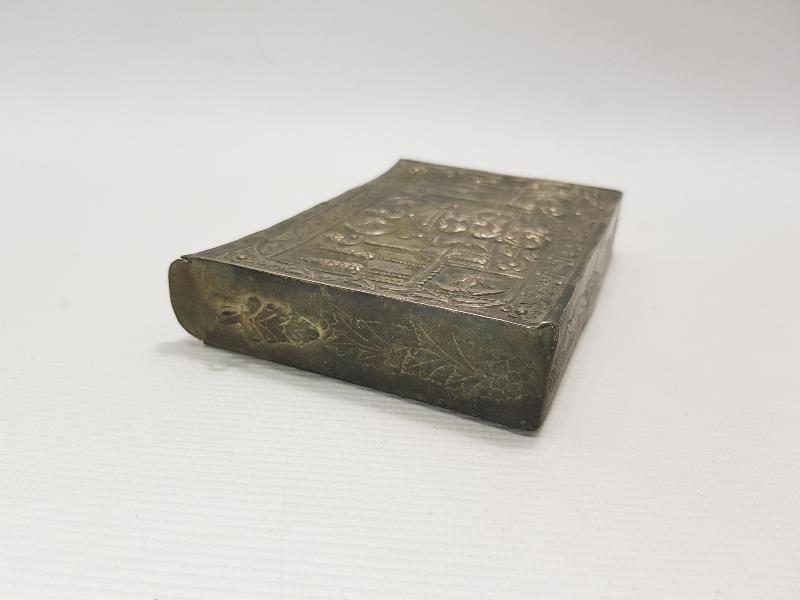 OSMANLI DÖNEMİ ÜZERİ AY YILDIZLI VE CAMİLİ GÜMÜŞ ENAM KABI