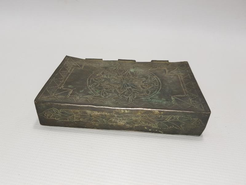 OSMANLI DÖNEMİ ÜZERİ AY YILDIZLI VE CAMİLİ GÜMÜŞ ENAM KABI