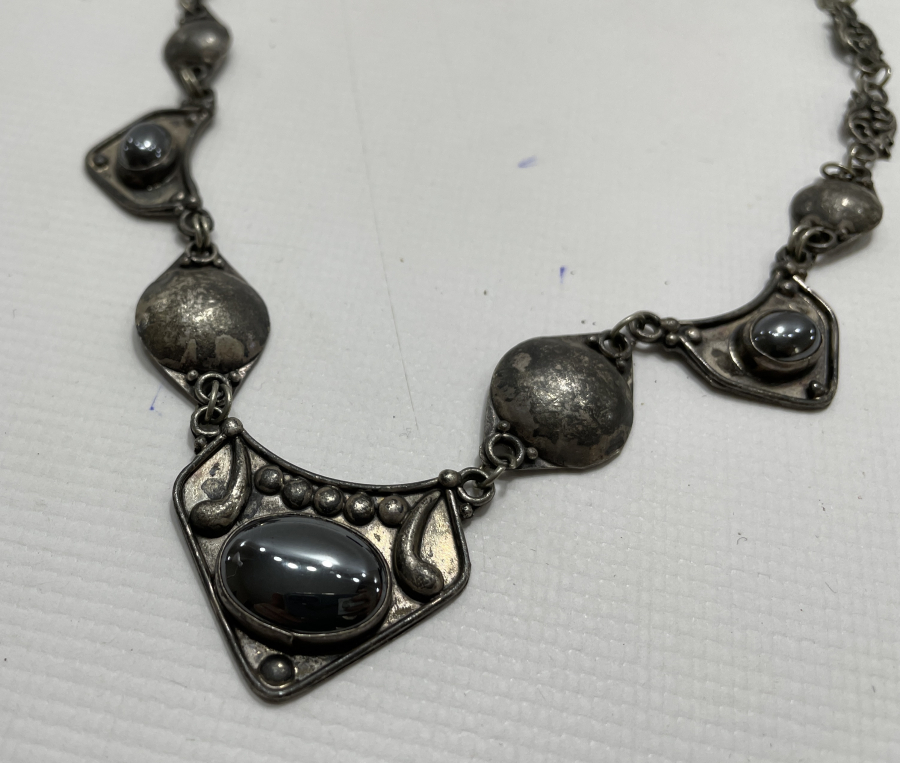 SİTRİN TAŞLI GÜMÜŞ GERDANLIK