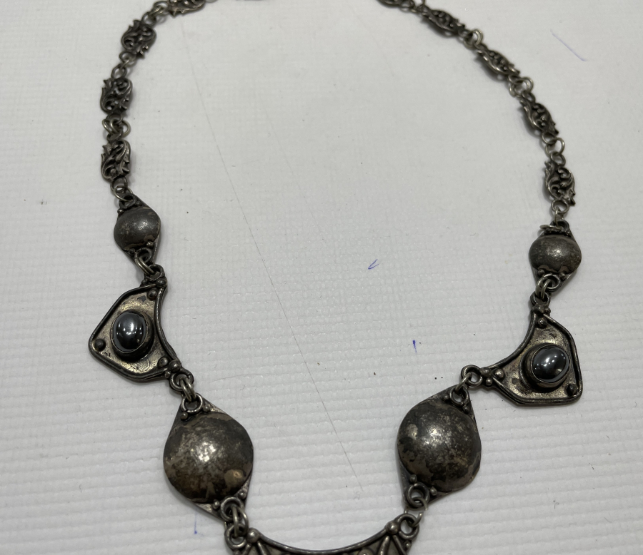 SİTRİN TAŞLI GÜMÜŞ GERDANLIK