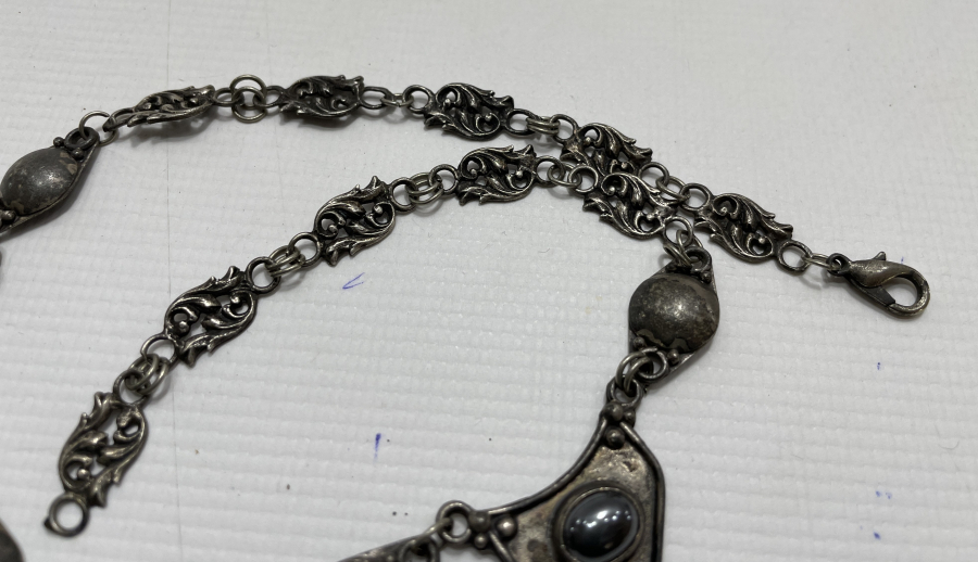 SİTRİN TAŞLI GÜMÜŞ GERDANLIK