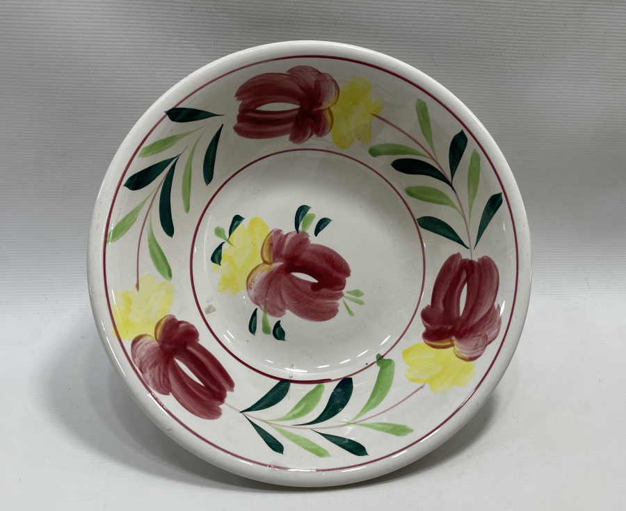 1900 BAŞLARI DEV BOY EL BOYAMA PORSELEN ÇUKUR TABAK